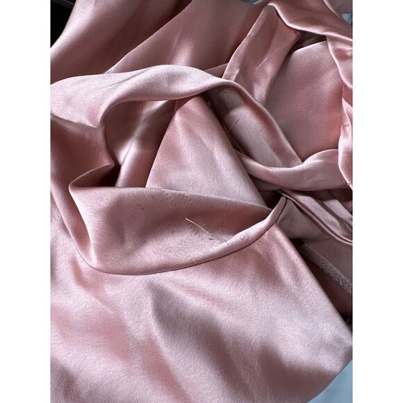 Social Bridesmaids Dress Scarf Tie High Neck Halter Slip Maxi Desert Rose XL - Picture 10 of 12